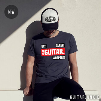 eat sleep play guitar and repeat t-shirt